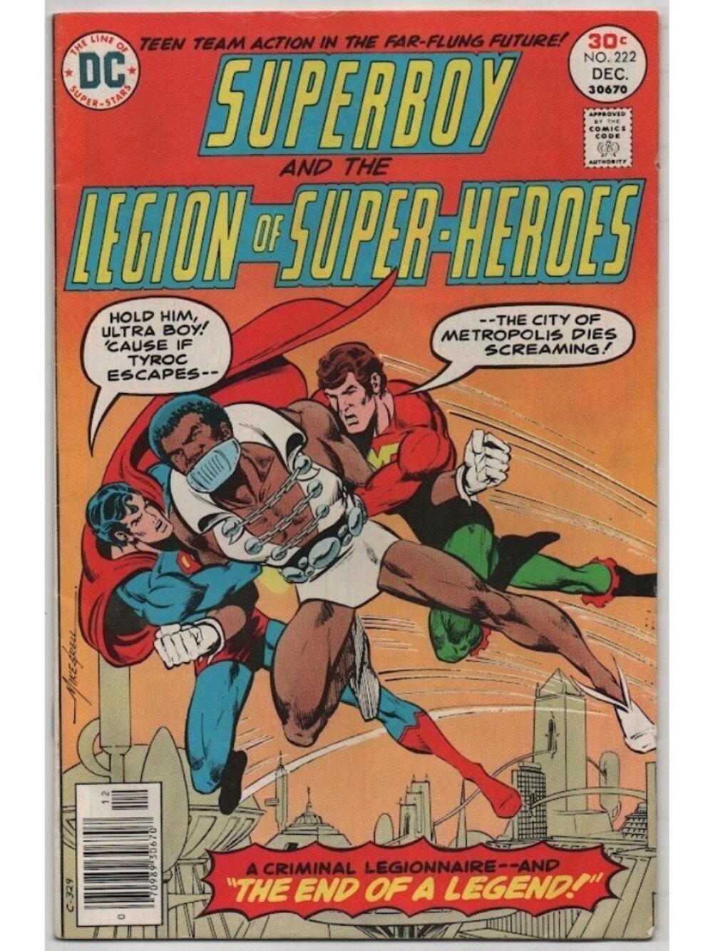 Superboy 222 DC Comics 1976 VG 4.0 Legion of Super-Heroes Tyroc
